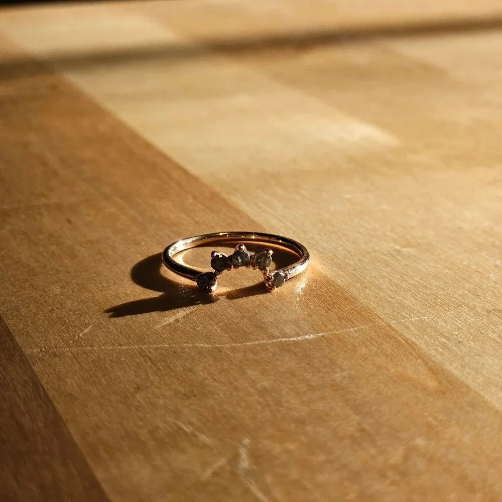 Salt and Pepper diamond band - Picture 3 of 5